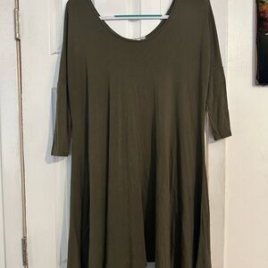 Charlotte Russe Khaki Tunic Top